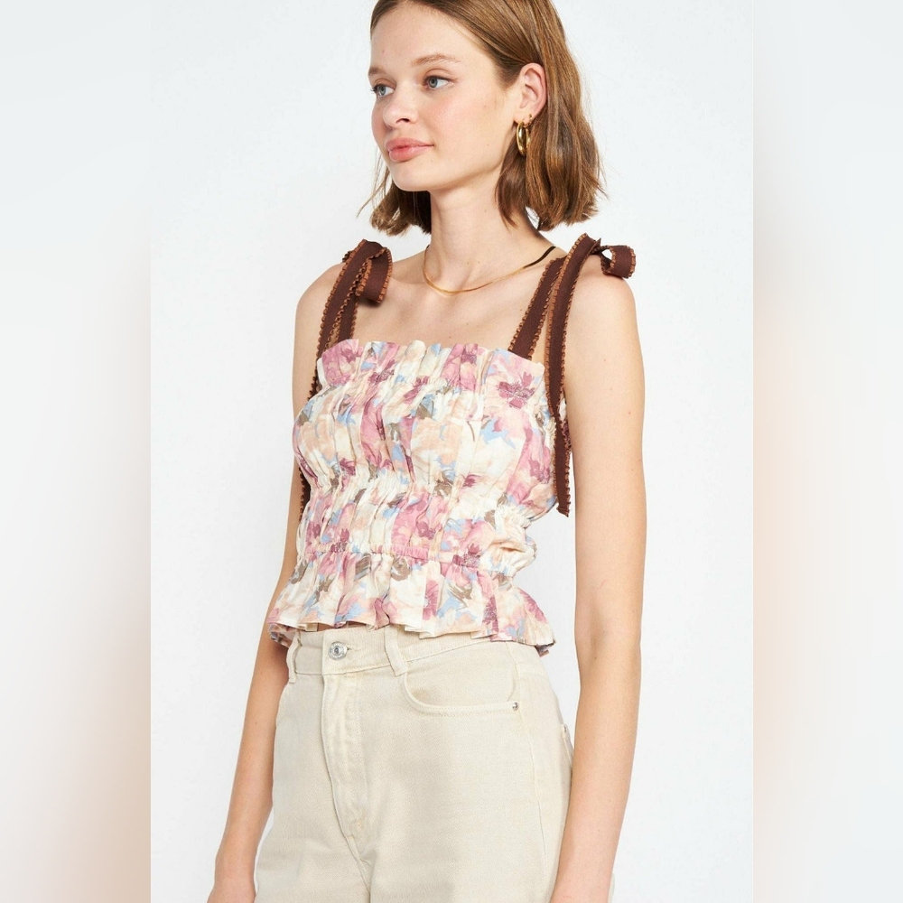En Saison Lario Pink Sleeveless Top